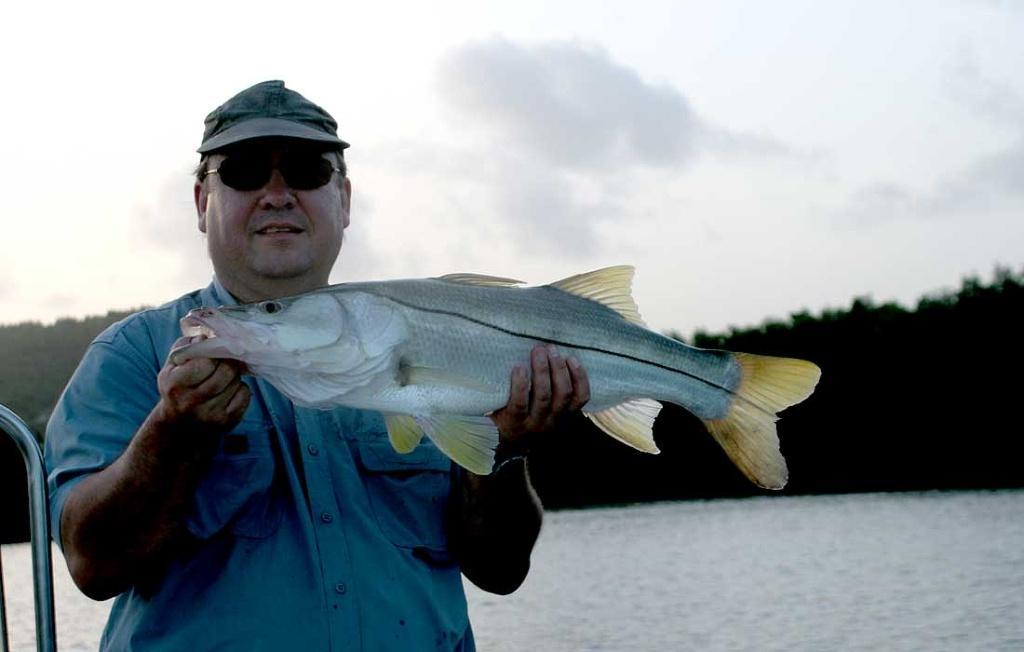Nice Early Morning Snook Caught In The Fort Myers FL Area With What A Hawg Charters