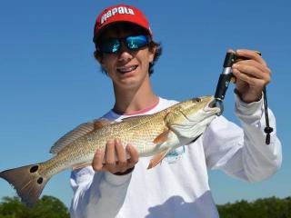 Happy Angler With His First Fort Myers Redfish